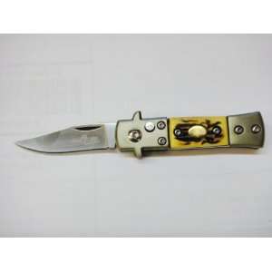   knife, 2 blade, 3 handle,   Yellow,with belt clips, 