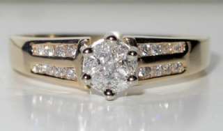 DIAMOND 0.50ct TW ENGAGEMENT RING 14K YG VERY PRETTY  