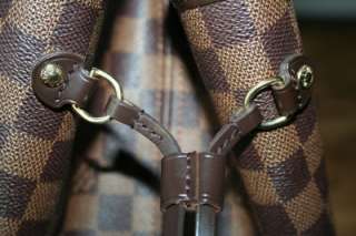 LOUIS VUITTON Brown DAMIER EBENE NEVERFULL GM Large TOTE BAG Handbag 
