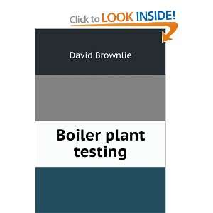 Boiler plant testing