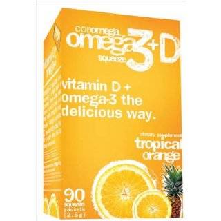   Omega 3 Supplement, Orange Flavor, Squeeze Packets, 90 Count Box