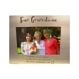 Four Generations Family Picture Frame Silver 