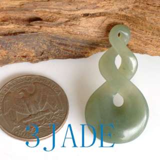 New Zealand Maori Double Twist Jade Nephrite Pendant  