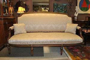 Louis XV 70 Carved Walnut Wood Frame Sofa  