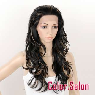 HAND TIED Synthetic Hair LACE FRONT FULL WIGS Curly GLUELESS HEAT SAFE 