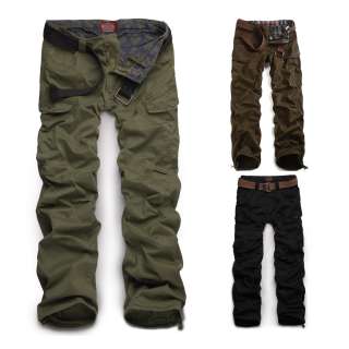   VINTAGE Cargo Pants baggy trousers Army green black Sz 30 36  