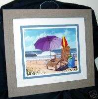 NEW DAY AT BEACH OCEAN Wall Picture Frame matted framed  