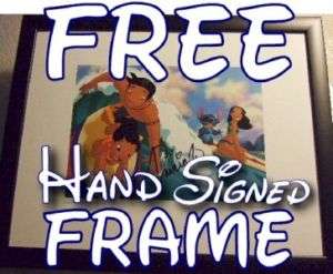 HAND Signed Lilo & Stitch DISNEY  litho RARE signature  