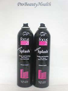   21 SPLASH Extra Firm Hair Spray 9.5 oz 2 cans 723871130040  
