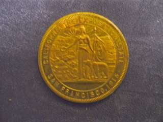 1915 San Francisco Panama Canal Completion Exposition Medal/Coin Gilt 
