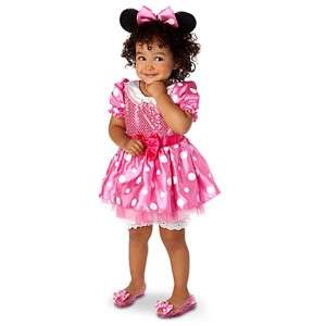  Minnie Mouse Clubhouse Pink Dress Costume Halloween NEW 