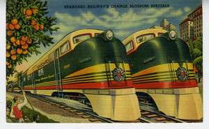 1930s Postcard Orange Blossom Special Seaboard Railway  