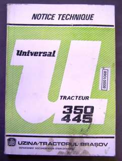Universal UTB 350/445 Tractors Operators Manual   French Only  