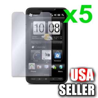 5x LCD CLEAR SCREEN PROTECTOR FOR HTC Touch HD 2 HD2  