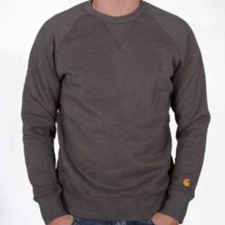 Carhartt Chase Crew Sweat Pullover Dunkelgrau  Bekleidung