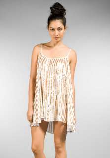MAURIE & EVE Strap Pleated Dress in White/Gold Sequin at Revolve 
