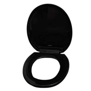   Round Closed Front Toilet Seat in Black SCSRF BL 