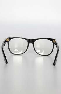 Super Sunglasses The Basic Sunglasses in Black Clear Lenses 