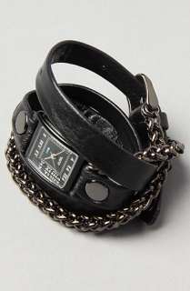 La Mer The Motor Chain Watch in Gun and Black  Karmaloop   Global 