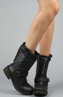 Ash Shoes The Trash Boot in Black with Black Studs  Karmaloop 