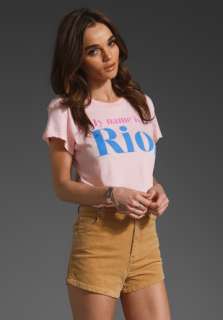 WILDFOX COUTURE My Name is Rio Crew in Barefoot  