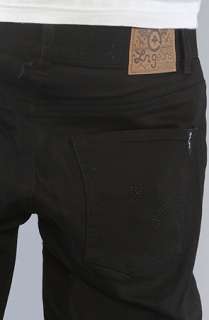   collection slim straight 5 pocket twill pants in triple black $ 59 00