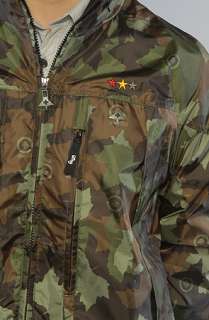 LRG Core Collection The Core Collection Windbreaker in Olive Camo 