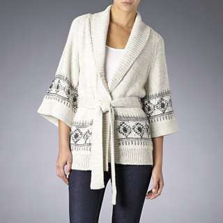 Pattern shawl collar cardigan   WAREHOUSE   Cardigans   Knitwear 