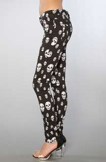 Tripp NYC The Skull Printed Skinny Pant in Black White  Karmaloop 