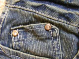 new MECCA FEMME rhinestone blue stretch CAPRI jeans 13  