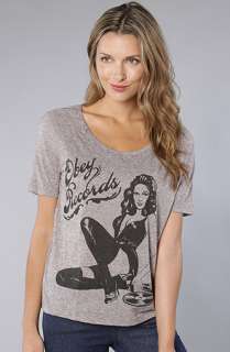 Obey The Record Girl Nubby Burnout Raglan  Karmaloop   Global 