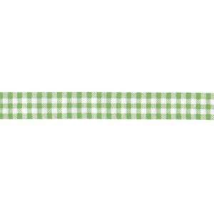 Band Geschenkband weiß grün kariert Vichykaro 10m  Küche 