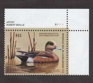 RW77 Federal Duck Stamp. MNH. Plate Numbered Single  