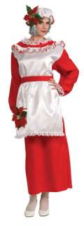 Mrs. Poinsettia Claus Adult Costume Contains mop hat with attached 