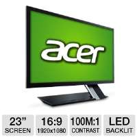 Acer S235HL 23 Class Widescreen LED Backlit Monitor   1920 x 1080, 16 