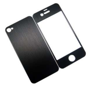 Apple iPhone 4 4G 4S Aluminium Alu Skin Case Etui Echtes Gebürstetes 