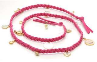   New Fashion Jewelry Multi Pendants String Bracelet Hot Pink  