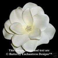 Pearl Ivory Gardenia Flower Bridal Hair Clip Wedding  
