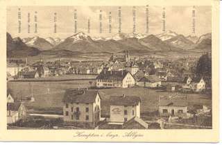 Kempten i. Allgäu, Postkarte,AK,Bergpanorama  