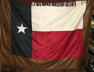 WESTERN Decor COWBOY TEXAS FLAG Blanket Throw QUILT  