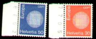 EUROPE STAMPS MNH 1970;GERMANY.HELVETIA,FRANCE,LICHTEN.  