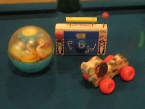  FISHER PRICE LOT   TV Radio , Little Snoopy, Roly Poly Chime ball