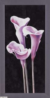 Bild Oregon gerahmt 33x70 Blumen Callas lila violett  