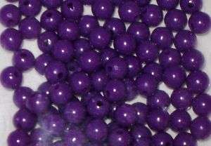 Big Eye Custom Lures Opaque Purple 6mm Beads 100pk.  