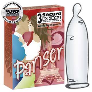 Secura Pariser 3 Kondome wenig Eigengeruch Kondom  