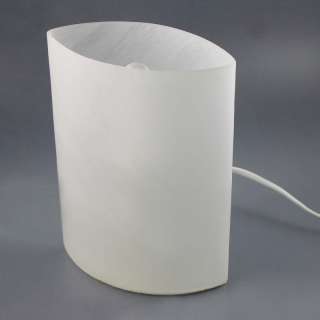 Tischleuchte Tischlampe Design oval Glas weiß alabaster Öko  