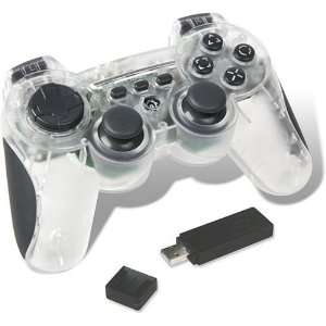 PlayStation 3, PC   D Struct Wireless Gamepad, transparent weiß 