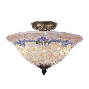 Springdale Lighting Johana Mosaic 3 Light Flush Mount STH11085 at The 