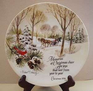 Christmas Winterscene Series Robert Laessig Plate 1974  
