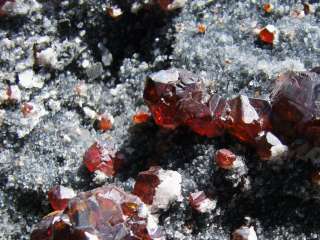 Ruby Shiny Sphalerite & Quartz Mineral Display Specimen  